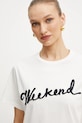Хлопковая футболка Weekend Max Mara белый 2515971042600