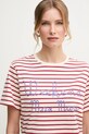 Weekend Max Mara tricou din bumbac bej 2515971042600