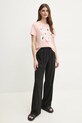 Bavlnené tričko Weekend Max Mara 2515971052600 ružová SS25