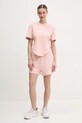 Bavlněné tričko adidas by Stella McCartney JJ2553 růžová SS25