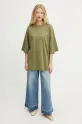 Max Mara Leisure tricou din bumbac 2516971018600 verde SS25