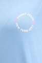 Бавовняна футболка Tommy Jeans DW0DW21768 блакитний