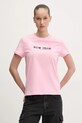 Хлопковая футболка Tommy Jeans розовый DW0DW21769