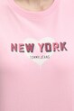 Хлопковая футболка Tommy Jeans DW0DW21769 розовый