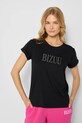 Bizuu tricou din bumbac HEARTY uni negru T.SHIRT.HEARTY.CZARNY.A
