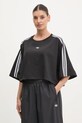 adidas Originals t-shirt in cotone BOXY TEE crop top nero JY8884