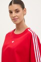 adidas Originals pamut póló BOXY TEE piros JY8885