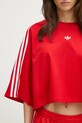 Bavlněné tričko adidas Originals BOXY TEE červená JY8885