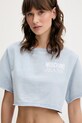 Moschino Jeans t-shirt bawełniany niebieski 1708.3730