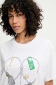 Moschino Jeans t-shirt bawełniany biały 0711.3732
