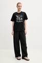Moschino Jeans tricou din bumbac 0714.3732 negru SS25