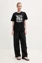 Moschino Jeans pamut póló 0714.3732 fekete SS25