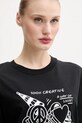 Moschino Jeans tricou din bumbac negru 0714.3732