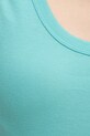 United Colors of Benetton top bawełniany turkusowy 3GA2DH010