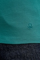 United Colors of Benetton top bawełniany turkusowy 3GA2DH010