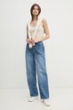 Βαμβακερό τοπ United Colors of Benetton 3GA2DH010 μπεζ SS25