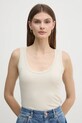 Βαμβακερό τοπ United Colors of Benetton μπεζ 3GA2DH010