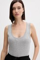 Одежда Хлопковый топ United Colors of Benetton 3GA2DH010 серый