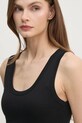 United Colors of Benetton top bawełniany czarny 3GA2DH010