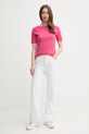Μπλουζάκι United Colors of Benetton 3FJHD109K ροζ AW25