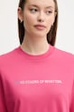 Хлопковая футболка United Colors of Benetton розовый 3BL0D109D