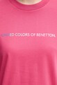 Хлопковая футболка United Colors of Benetton 3BL0D109D розовый