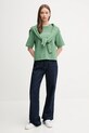 United Colors of Benetton tricou din bumbac 3BL0D109D verde SS25