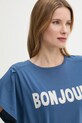 United Colors of Benetton tricou din bumbac bleumarin 3LNSD109Z