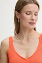 United Colors of Benetton top bawełniany pomarańczowy 1898DH018