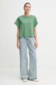 Βαμβακερό μπλουζάκι United Colors of Benetton 3U53D109U πράσινο SS25