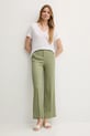 Lanena majica kratkih rukava United Colors of Benetton 37UJD401Q bijela SS25