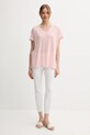 Льняная футболка United Colors of Benetton 37UJD401Q розовый SS25
