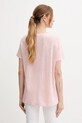 Одежда Льняная футболка United Colors of Benetton 37UJD401Q розовый