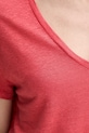 United Colors of Benetton maglietta in lino 37UJD401Q rosso