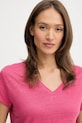United Colors of Benetton vászon póló rózsaszín 37UJD401Q