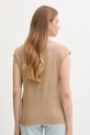 Odjeća Lanena majica kratkih rukava United Colors of Benetton 37UJE16B1 bež