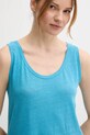 Ленен топ United Colors of Benetton син 37UJE8398