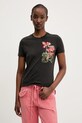 Μπλουζάκι Desigual BOTANICAL LA κανονικό γκρί 25SWTK48