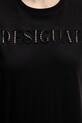 Desigual tricou din bumbac BRANDY 25SWTK17 negru