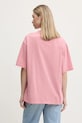 Îmbrăcăminte Desigual tricou din bumbac DONALD 25SWTKAH roz