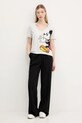 Desigual tricou din bumbac MICKEY JOKER 25SWTKAG gri SS25