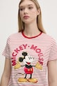 Хлопковая футболка Desigual MICKEY MOUSE красный 25SWTKAI