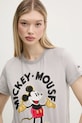 Хлопковая футболка Desigual MICKEY MOUSE серый 25SWTKAI