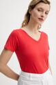 American Vintage tricou din bumbac rosu GAMI02DE25