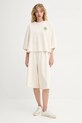 American Vintage tricou din bumbac JUB02BE25 bej SS25