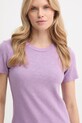 Хлопковая футболка American Vintage фиолетовой SON28GE25