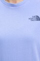 The North Face t-shirt bawełniany Box Relaxed NF0A87NK9W91 fioletowy
