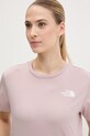 The North Face t-shirt Simple Dome Cropped Slim rosa NF0A87U40SO1
