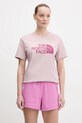 The North Face tricou Relaxed Easy print roz NF0A8A6GA1O1