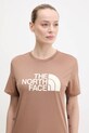 The North Face t-shirt Relaxed Easy brązowy NF0A8A6GAIA1